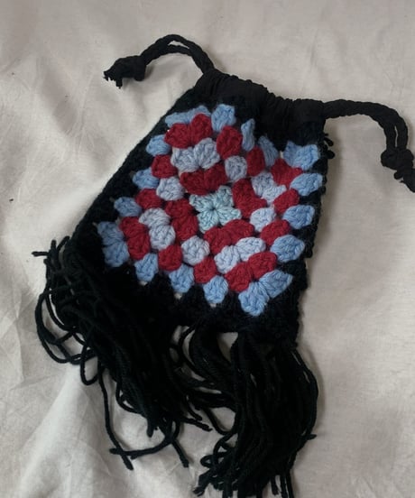 【RE;CIRCLE】 Granny Knit Pouch① /210404-004