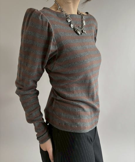 【RE;CIRCLE】 RE Border Top/ 260402-014