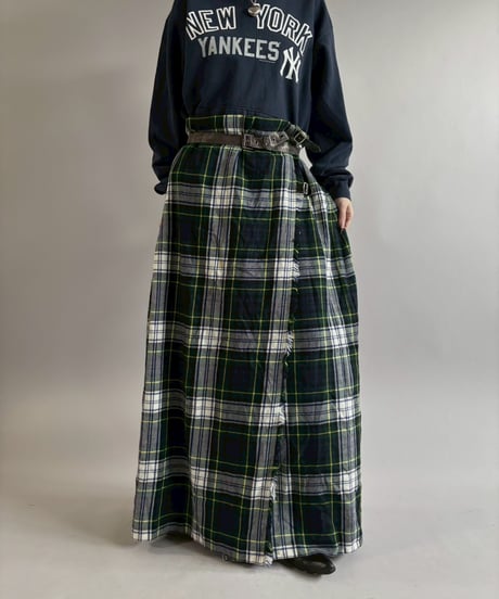 【USED】 Plaid Wrap Skirt / 260117-011