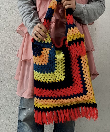 【RE;CIRCLE】 Granny Knit Bag ③ /210125-0013