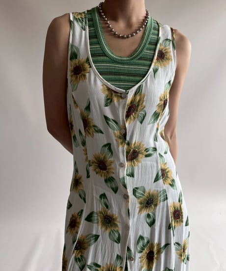 【USED】 Flower Pattern Camisole One-Piece / 250726-011