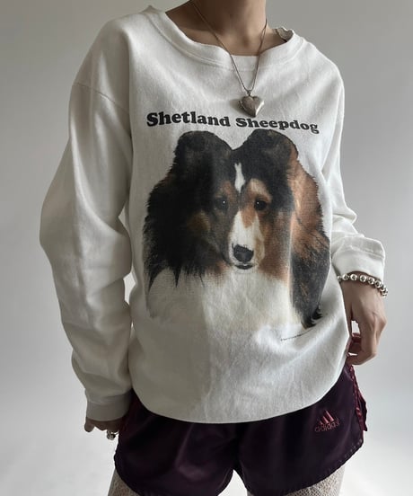 【USED】 Made in USA 90's Calcru Shetland Sheepdog Sweat /250215-009