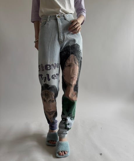 【USED】 Hand Paint Tapered Denim Pants / 250531-020