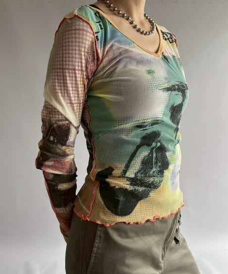 【USED】 Cop.Copine Sheer Design Top  /251014-036