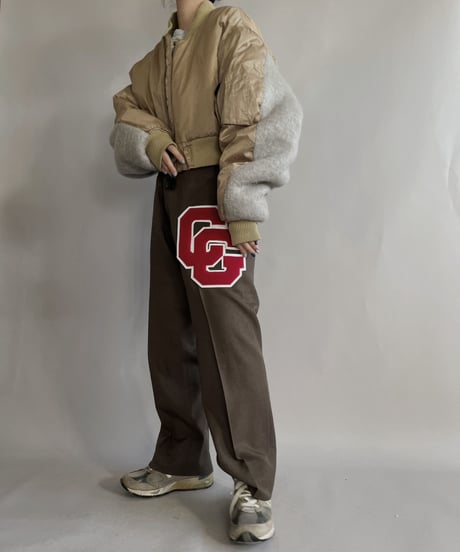 【RE;CIRCLE】 RE Short MA-1 Mohair Jacket Beige / 230112-022