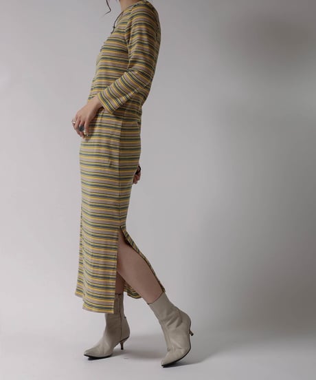 【USED】L/S Rib Knit Dress/ 220324-006