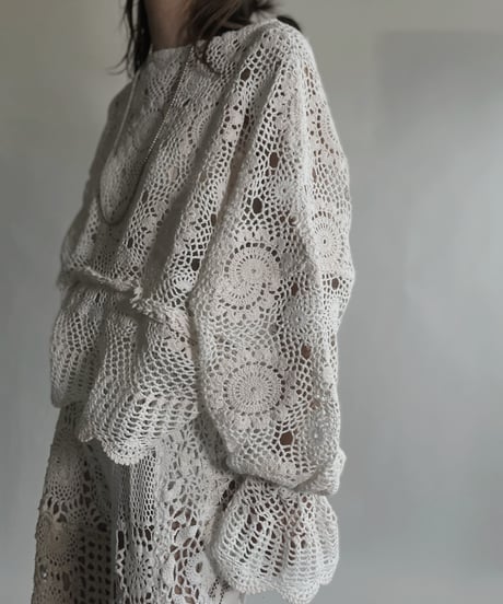 【RE;CIRCLE】 RE Crochet Top / 220623-012