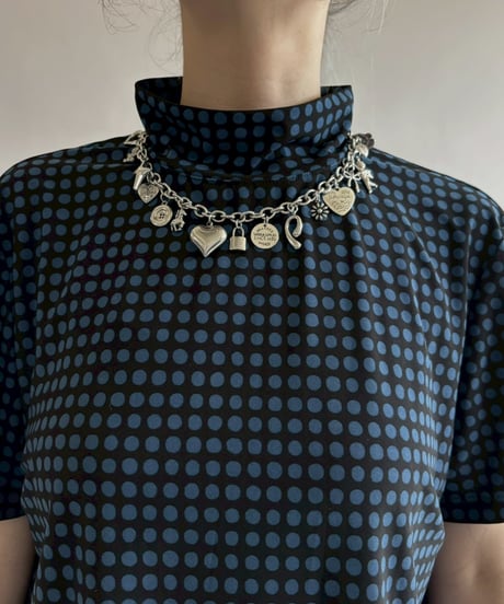 【USED】 Dot Pattern Mock Neck Top / 260404-006