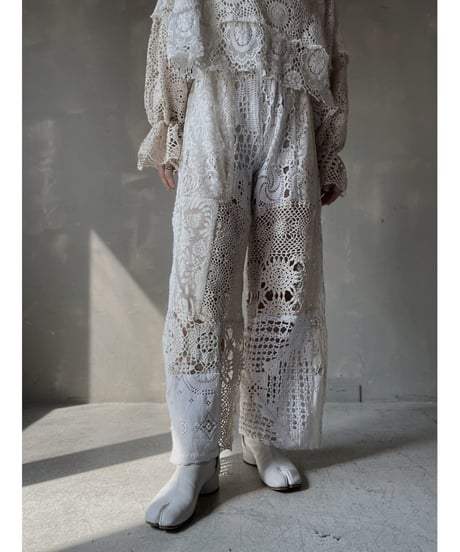 【RE;CIRCLE】 RE Crochet Patchwork Pants②/20220317-005