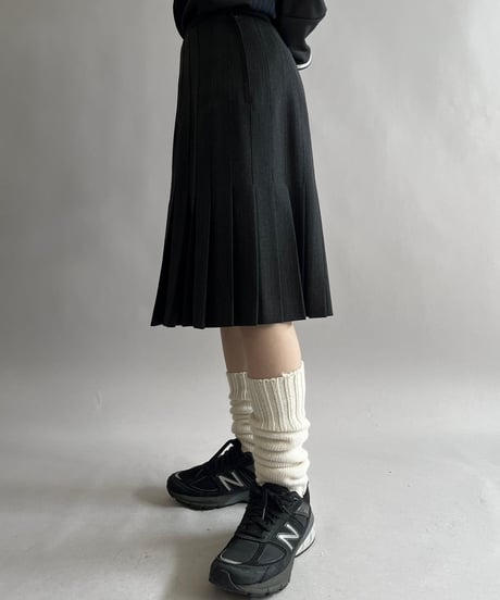 【USED】 Wool Pleats Skirt/ 240921-003