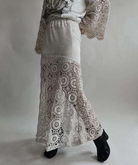 【RE;CIRCLE】 RE Crochet Lace Mermaid Skirt / 220427-015