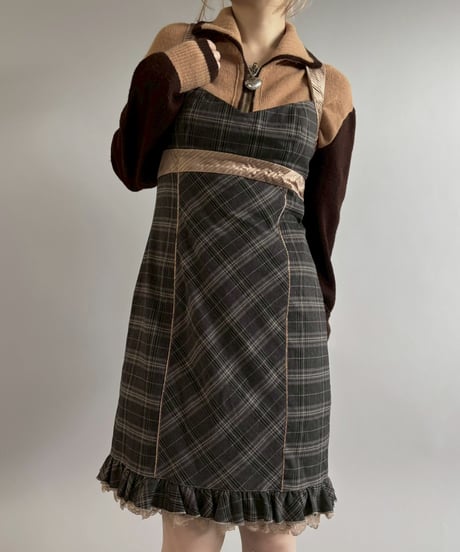 【USED】 bebe Plaid N/S One-Piece /260117-006