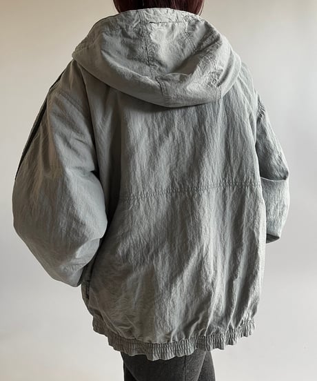 【USED】 90s adidas Lining Quilting Hooded Jacket /241228-011