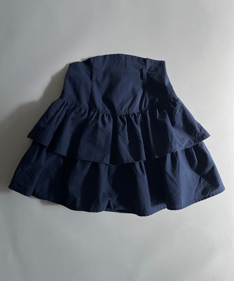 【USED】 Made in USA Tiered Mini Skirt /250111-021