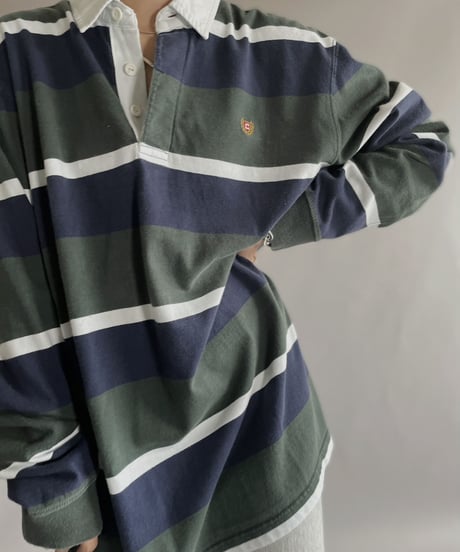 【USED】 Chaps Striped Rugby Shirt / 221203-021