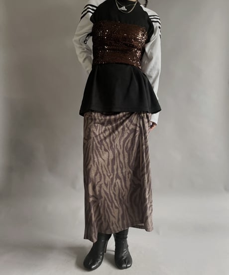 【USED】 Glitter Long Skirt / 230401-036