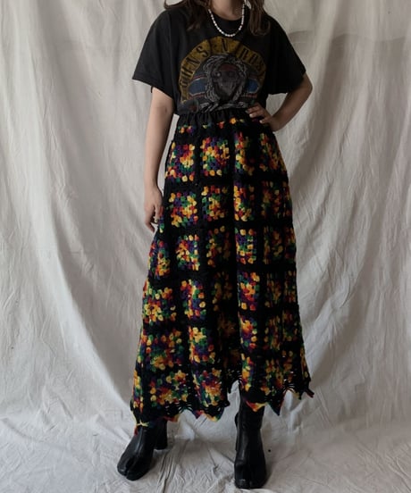 【RE;CIRCLE】 RE Granny Knit Long Skirt④/210421-016