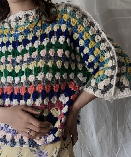 【RE;CIRCLE】 RE Granny Knit Top②/210421-007