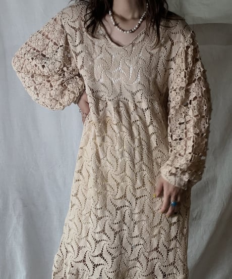 【RE;CIRCLE】  RE Crochet L/S Dress ②/210512-010