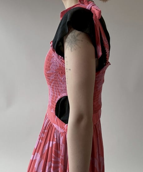 【USED】 Flower Pattern Camisole Long One-Piece  / 250628-010