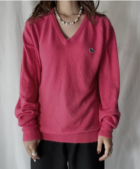 【USED】   LACOSTE Knit Top⑩/211126-026