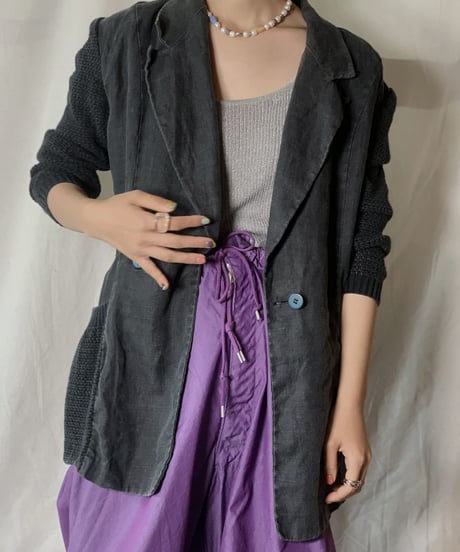 【USED】 Knit × Cotton Jacket/210708-003