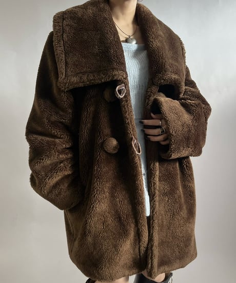 【USED】 Made in ITALY Fake Fur Coat /241221-023