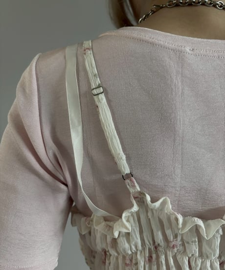 【Chinatsu Aoyama】 RE Ribbon Camisole Top / 260402-011