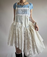【RE;CIRCLE】RE Crochet Lace Patch work Camisole One-Piece Middle/250731-005