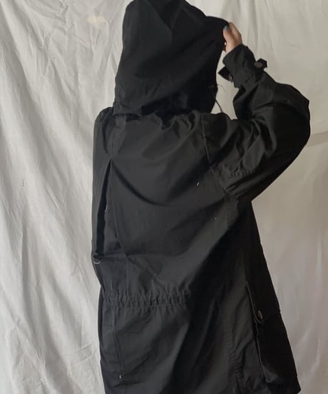 【USED】 Dyed Black Swedish Snow Hoodie /210310-013