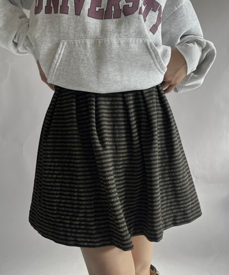 【USED】 Border Lame Mini Skirt/ 241214-022