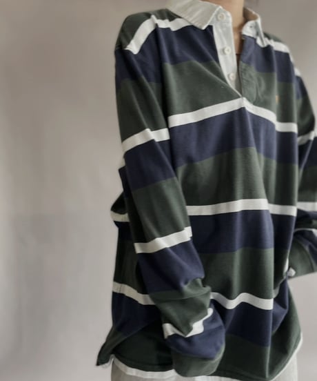 【USED】 Chaps Striped Rugby Shirt / 221203-021