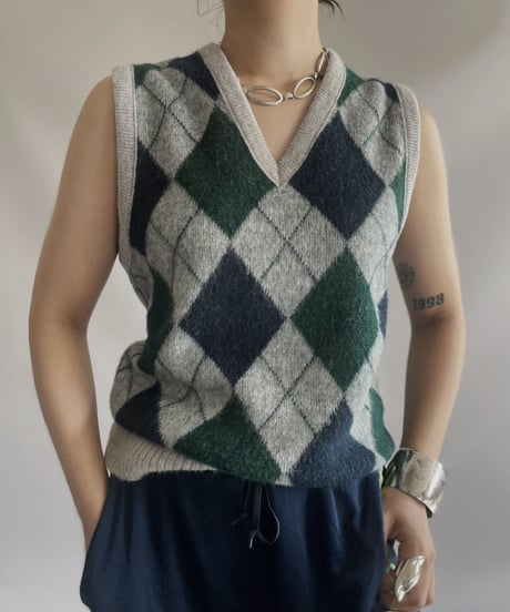 【USED】 MK today Acrylic Knit Vest / 231028-033