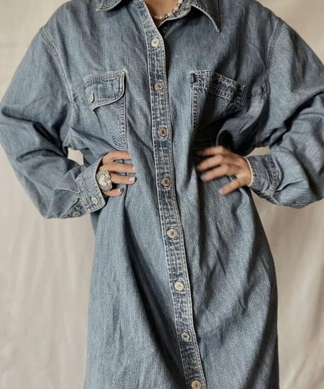 【USED】  Denim L/S One-piece/211014-054