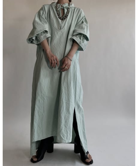 【RE;CIRCLE】RE Dyed French Mattress Cover One-piece -Aqua Green- / 220512-009