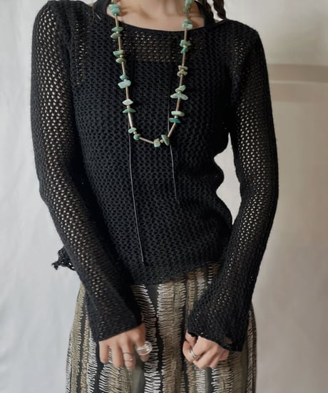 【USED】  Crochet L/S Top①/20210819-004