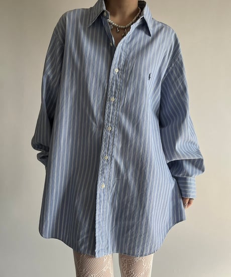 【USED】  Polo By Ralph Lauren Stripe Shirt Lowell /250213-017