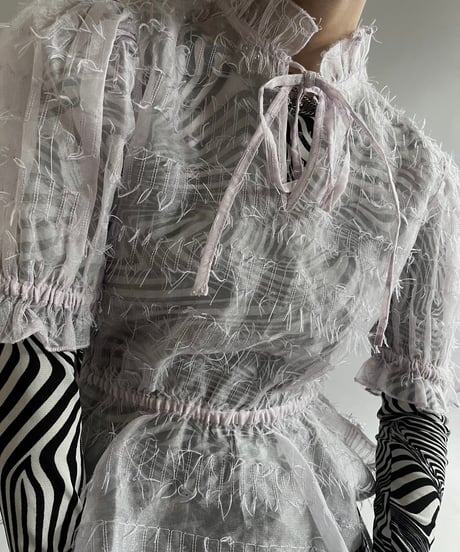 【USED】 Sheer Design S/S Top /240928-010