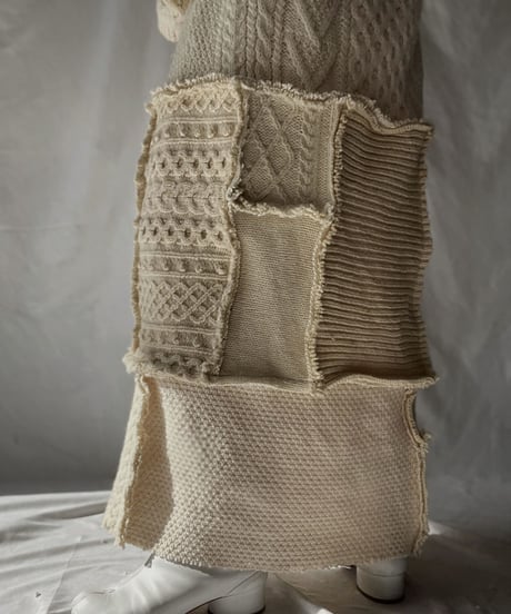 【RE;CIRCLE】 RE Alan Knit Patch Work One-piece②/220120-034