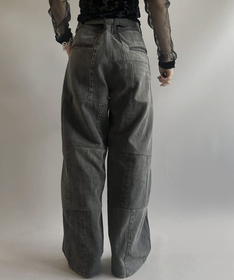 【RE;CIRCLE】 RE Denim Patch Work Pants Black / 230909-027