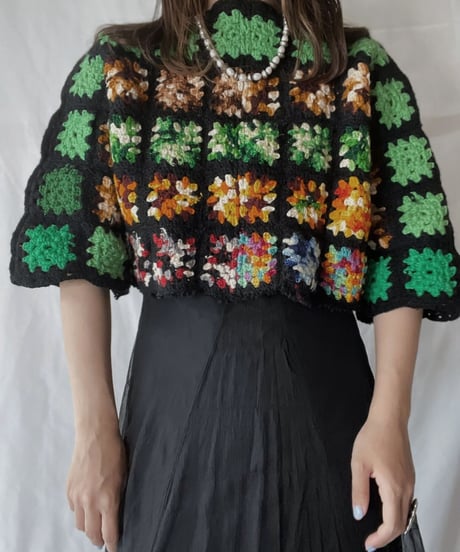【RE;CIRCLE】 RE Granny Knit Top⑤/211014-005