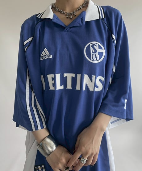 【USED】 adidas 98~99's Schalke 04 Soccer Shirt/ 250607-023