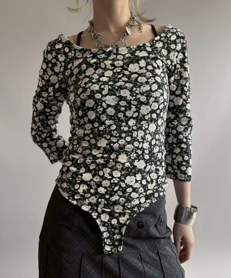 【USED】 Flower Pattern Leotard / 260425-018