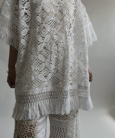 【RE;CIRCLE】 RE Crochet Lace S/S Hoodie / 220427-025