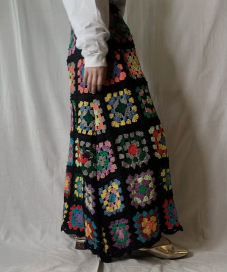 【USED】　Granny Knit Long Skirt②/210404-010