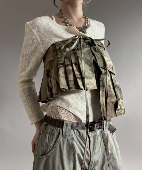 【RE;CIRCLE】 RE  Military Camouflage Wrap Skirt / 260226-013