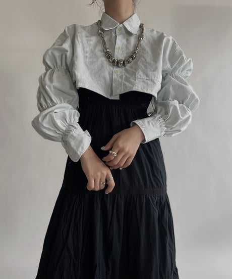 【RE;CIRCLE】 RE Short Striped Shirt / 220609-006
