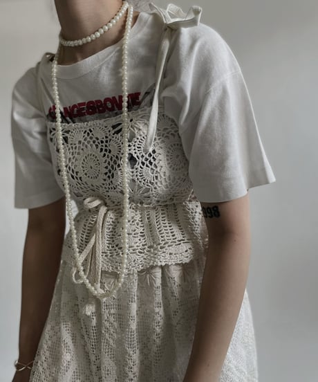 【RE;CIRCLE】 RE Crochet Lace Camisole One-piece / 220427-004