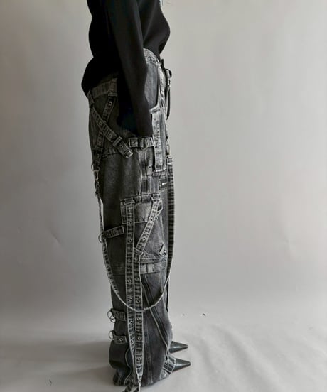 【USED】 TRIPPPRS X-Strap Paint Fog Wash Denim / 251018-009