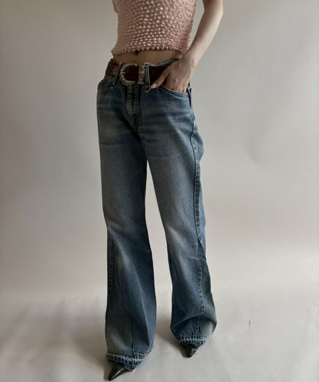 【USED】J Bush Hollywood Creathions Flare Denim Pants/250816-010